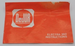 DeJur Electra 260 Flash Instruction Manual - Picture 1 of 1