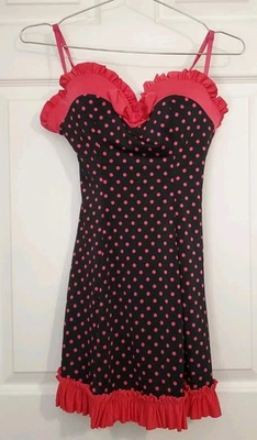 Victoria’s Secret Sexy Little Things Rosa Lunares Pin-Up Estilo 36B Foto 1 de 4