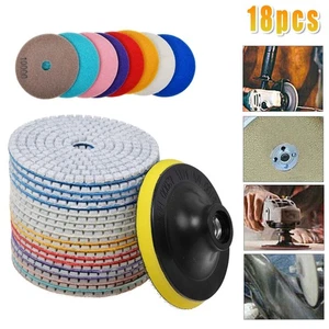18x Diamant Polierscheiben Schleifpad Für Fliesen Trennscheibe Polierpads Beton - Bild 1 von 12