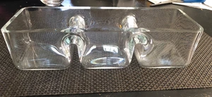 Plato para servir rectangular de 3 secciones de cristal KROSNO de caja y barril -- Nuevo sin etiquetas - Imagen 1 de 5