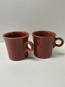 Homer Laughlin Fiestaware Pimentón Anillo Manejo Taza Tazas Retirado Set 2 - Imagen 1 de 8