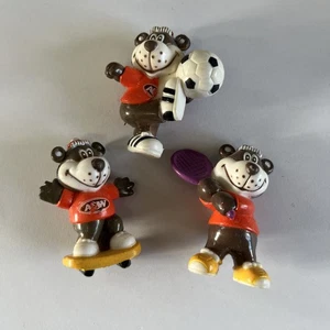 Vintage PVC A&W Bear Purple Tennis soccer skateboard 2" Figure lot rare rootbeer - Bild 1 von 7