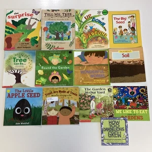 Plants Gardening Soil Seeds Trees Root Earth Care 13 Children's Picture Book Lot - Foto 1 di 4