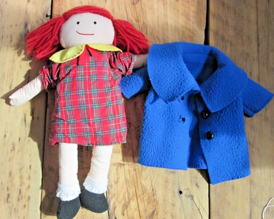 Muñeca de trapo vestible vintage 1994 EDEN Madeline 33330 Bemelmans (sin sombrero) Foto 1 de 4