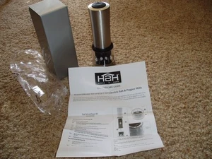 Neu House 2 Home Elektrische Salz & Pfeffermühle Mühle mit Box Neu im Karton Edelstahl $0 Versand - Bild 1 von 6