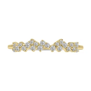 1/4 Ctw Lab Grown Diamond Ring In 10K Yellow Gold (F-G Color, Vs1- Vs2 Clarity) - Picture 1 of 7