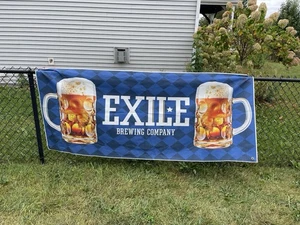 Banner insegna Exile Brewing Company Des Moines Iowa 3x6 piedi - Foto 1 di 3