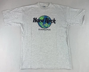 Vintage Hard Rock Cafe Guangzhou Men’s Medium Gray T-Shirt Single Stitch China - Picture 1 of 8
