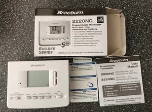 BRAEBURN 2220NC 2H/1C 5-2 Day Programmable Thermostat - Builder Series - Picture 1 of 2