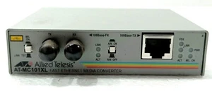 ALLIED TELESIS AT-MC101XL 100BASE-FX 100BASE-TX FAST ETHERNET MEDIA CONVERTER - Picture 1 of 8