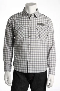 Verdo Gray Military Shirt L $99 - Picture 1 of 4