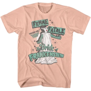 Universal Monsters Movies Femme Fatale The Bride Of Frankenstein Men's T Shirt - Imagen 1 de 6