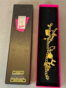 1990 Nostalgic Barbie Gold Plated Charm Bracelet 90's Barbie collector - Picture 1 of 8