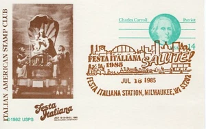 FESTA ITALIANA, MILWAUKEE, WI  JULY 18,1985  FDC9642 - Picture 1 of 1