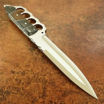 15 Zoll Bowie Messer–Handgefertigt aus D2 Werkzeugstahl mit Fingerschutz - Bild 1 von 4