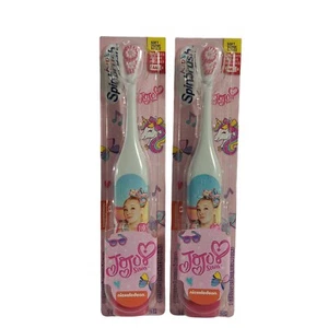 Nickelodeon Jojo Siwa Spinbrush Powered Toothbrush Soft Girl Kids 2pc. Set - Picture 1 of 5