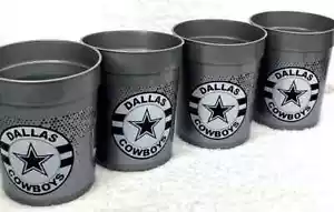 Lot Of 4 NFL Dallas Cowboys Reusable Plastic Cups 25 Oz. Tumbler - Picture 1 of 8