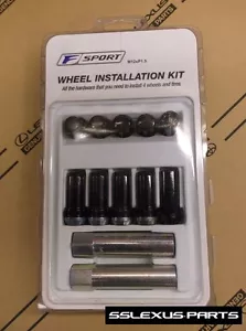 Lexus IS250 IS350 GS350 OEM Genuine F-SPORT WHEEL LOCK INSTALLATION KIT (Black) - Picture 1 of 2