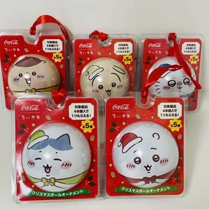 Chiikawa Coca Cola Christmas Ornament Ball 2024 Complete Set of 5 - Picture 1 of 9