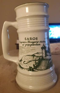 ALFOLDI PORCELAIN MUG HUNGARY SAROS Superioris Hungaria Ciuitas Propugnaculum 8" - Picture 1 of 12
