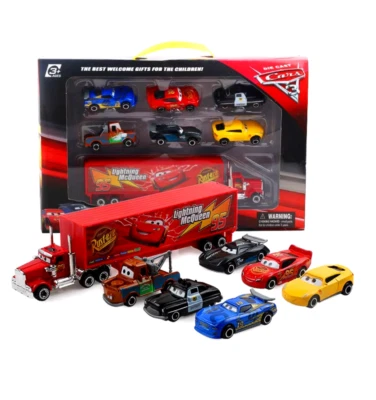 Disney Pixar Cars Diecast Set - Lightning McQueen, Mack Truck -  7pcs/set - Image 1 of 4