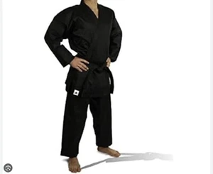 adidas Kids Karate Uniforms With Belt - WKF APPROVED. SIZE 000,Black. - Picture 1 of 4