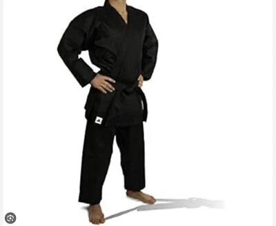 adidas Kids Karate Uniforms With Belt - WKF APPROVED. SIZE 000,Black.  - Image 1 of 4