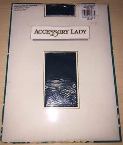 Vintage Accessory Lady Silky Lycra Winter Teal - Control Top Pantyhose - Picture 1 of 5