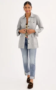 Cabi S25 Gray Grab & Go Trench Coat Size Large NWT Was $219 - Picture 1 of 4