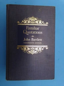 Familiar Quotations John Bartlett Fourteenth Edition Revised & Enlarged 1968 - Picture 1 of 8