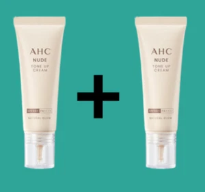 AHC Nude Tone Up Cream Natural Glow 40ml x 2pcs SPF50+ PA++++ K-Beauty - Picture 1 of 3