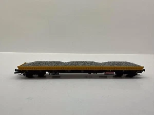 Tillig Bahn TT Scale Flat Car Coal Load construction ferroviaire groupe No Box - Photo 1/10