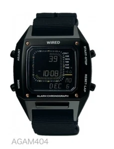 SEIKO SOLIDITY WIRED BEAMS Model Digital Chronograph Watch AGAM404 Unused New - Picture 1 of 6