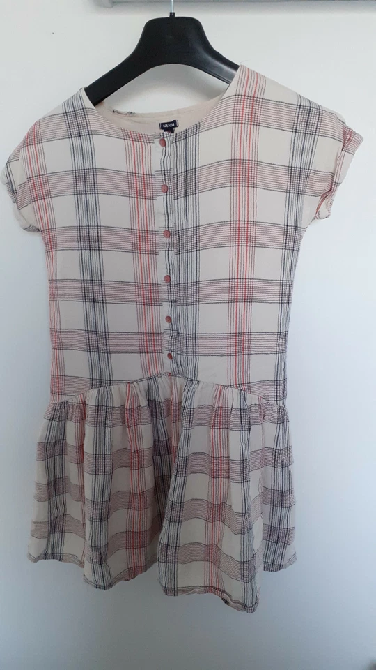 Robe blanche à carreaux 12 ans Kiabi - Photo 1/1