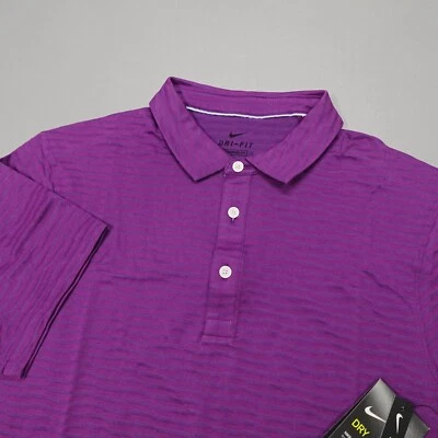 Nike Dri-Fit Striped Golf Polo Shirt CK5909-502 Standard Fit Men's Size S - Image 1 of 4