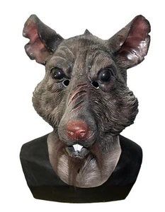 Máscara de Rata Astilla Tortugas Ninja Animal Látex Alcantarilla Vestido Elegante Disfraz de Halloween - Imagen 1 de 2