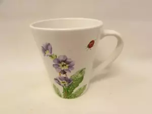 Corelle Coordinates Steinzeugbecher Kamelie Blumenmuster Marienkäfer Libelle b407 - Bild 1 von 3