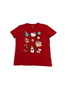 HELLO KITTY CHRISTMAS by SANRIO Erwachsene XL rot SS T-Shirt Tee Top Urlaub XL - Bild 1 von 3