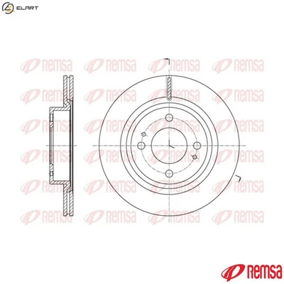 2x BRAKE DISC 61621.10 FOR MITSUBISHI SPACE/MIRAGE/STAR/Hatchback 3A90 1.0L 3cyl - Image 1 of 4