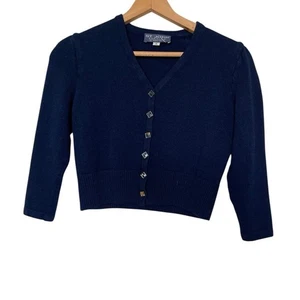 Maglione cardigan St. John Evening By Marie grigio con paillettes Bling taglia 6 - Foto 1 di 5