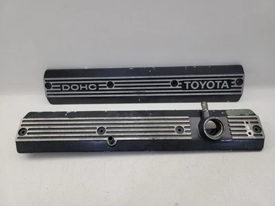 1982-1985 Toyota Celica Supra Cressida 5MGE engine cylinder head valve cover set - Image 1 of 4