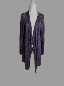 Oneworld Wasserfall Damen Strickjacke Gr. XL Mehrfarbig Bohochic Hippie - Bild 1 von 11