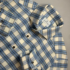 Camisa EMANUEL BERG Para Hombre Manga Larga Abotonada 4Flex Elastizada Azul A Cuadros 16" M/L - Imagen 1 de 14