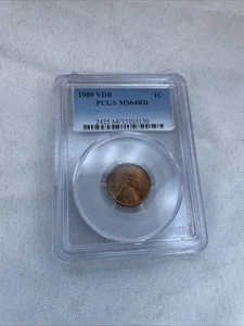 1909 VDB Lincoln Cent MS64RD PCGS - Bild 1 von 5