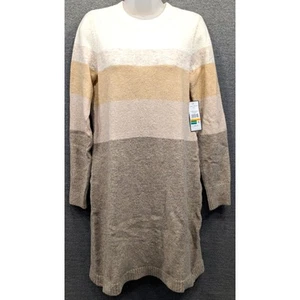 JESSICA HOWARD Sweater Dress - Beige Striped, Missy, Long Sleeve, Small, NWT - Picture 1 of 6