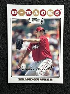 BRANDON WEBB #140 2008 Topps Baseball QTY Arizona Diamondbacks - Picture 1 of 2
