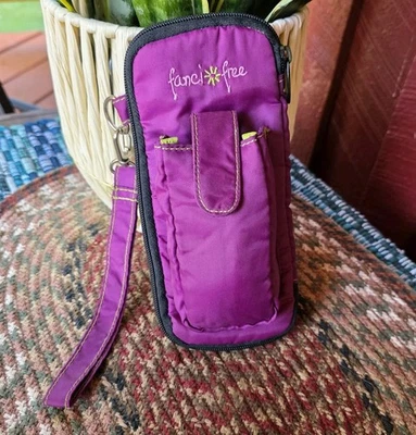 FANCI FREE Nylon Ziparound Wristlet Wallet Card Slots ID Window - Image 1 of 4