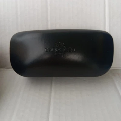 Estuche Coach Pequeño Auténtico Negro Duro Lateral Clamshell Anteojos/Gafas de Sol Foto 1 de 4