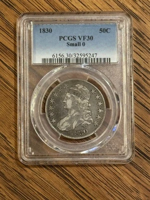1830 Capped Bust Half Dollar Small O PCGS Vf 30 GRADED COIN 50 CENT PIECE NICE!  - Image 1 of 4