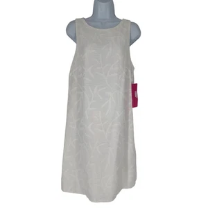 Betsey Johnson White Textured Sleeveless A-Line Dress Size 10 NWT - Picture 1 of 10